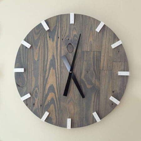 diy wood clock