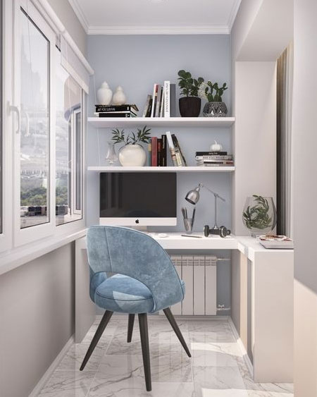 enclosed balcony office space
