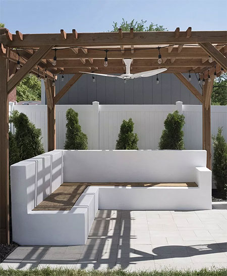Custom Concrete Sofa for Outdoor Entertaining