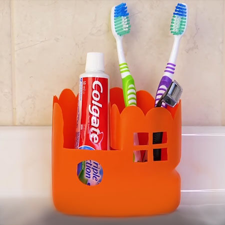 Recycle Plastic Bottle for Bathroom Caddy