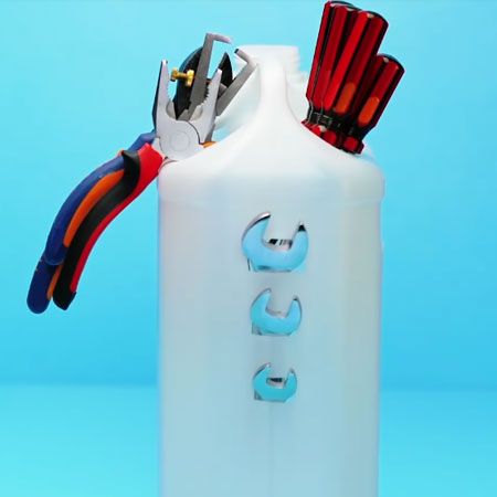 Recycled Plastic Bottle Tool Caddy