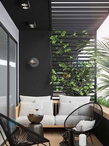 wood slat privacy screen
