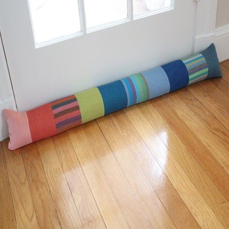 scrap fabric patchwork draft excluder