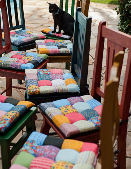 patchwork chair seat covers