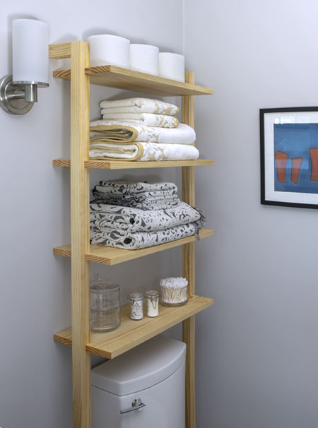quick and easy diy bathroom toilet shelf