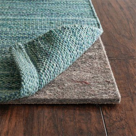 add rug pads for your rugs and mats