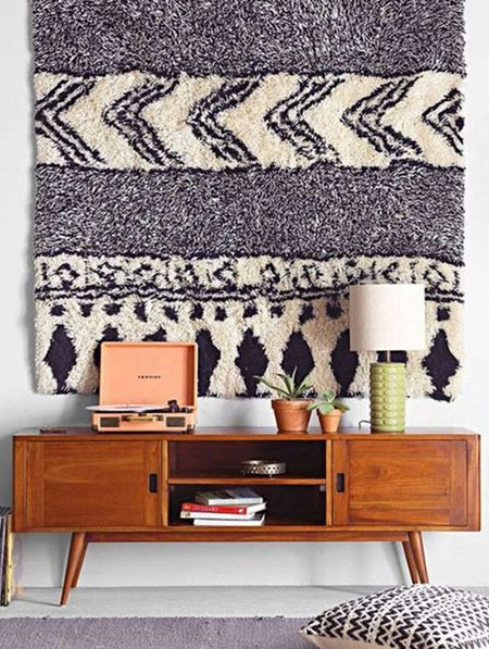 wall rugs absorb noise