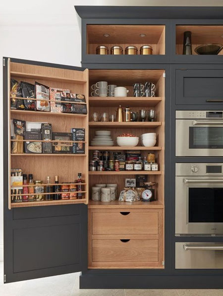 add wood cabinets to painted kitchen