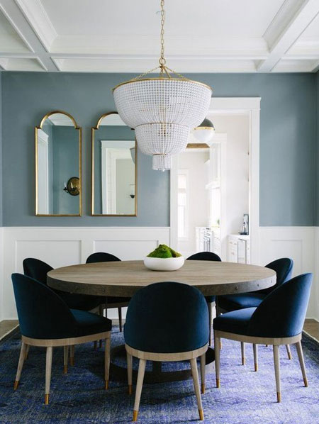 blue dining room