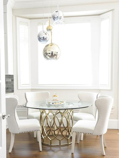 Ideas For Glass Dining Tables, Round Glass Dining Table Decor Ideas