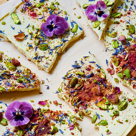 White chocolate bark with cannabutter recipe