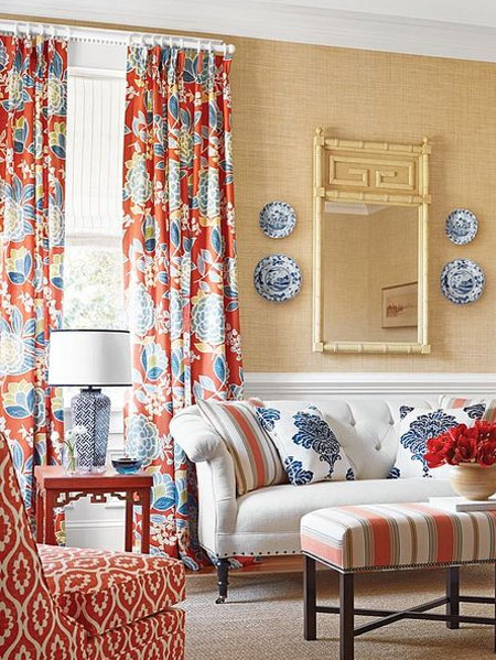 bold accents for living room