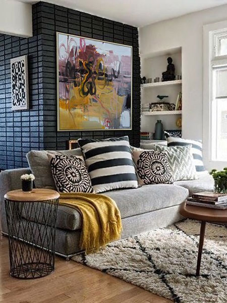 how to use bold accent colours