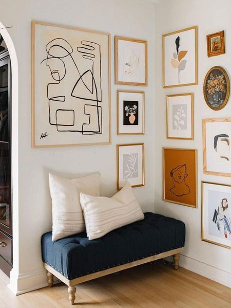 gallery wall in living spaces