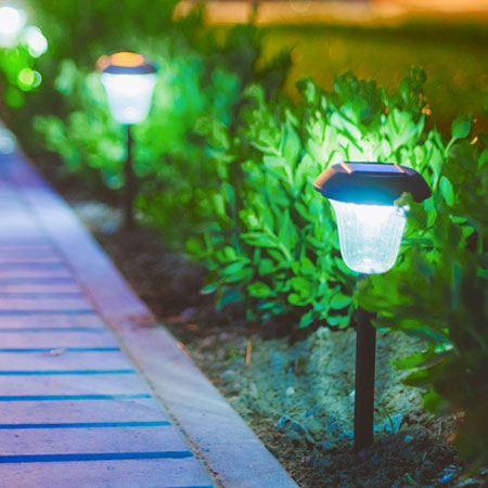 Opt for solar lighting wherever possible
