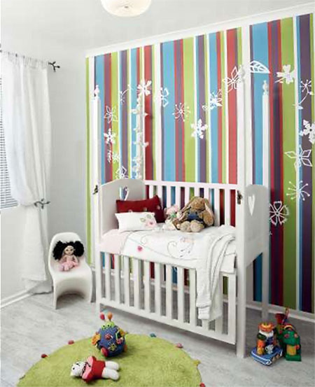 Add Colour to a Nursery with Stripes