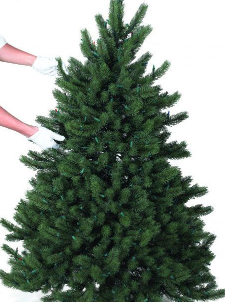 fluff christmas tree branches