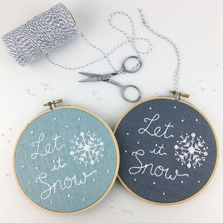 embroidery christmas wreath