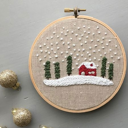 embroidery hoops for christmas tree ornaments