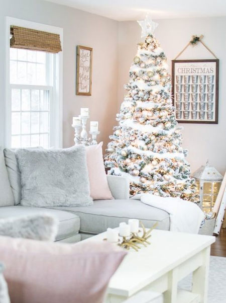 festive christmas blush pink decor