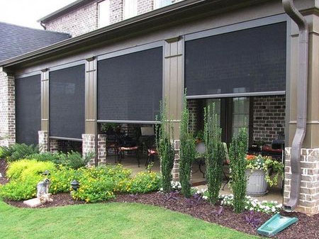 cool home with awnings
