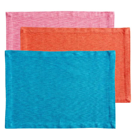 colourful linen serviettes