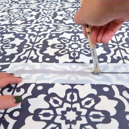 Stencil a Fireplace Surround