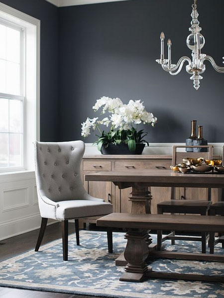 grey colours for dining room