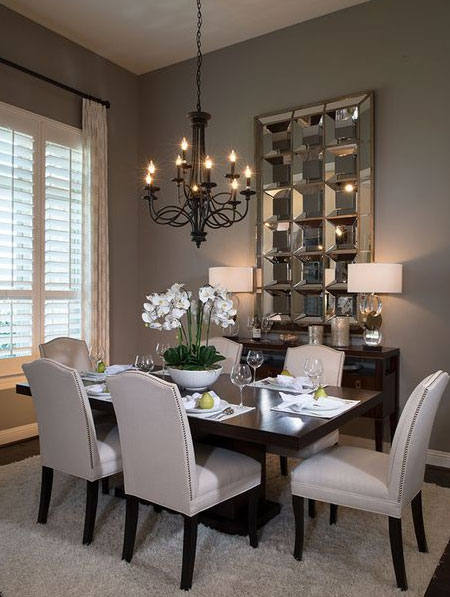warm taupe or brown for dining room