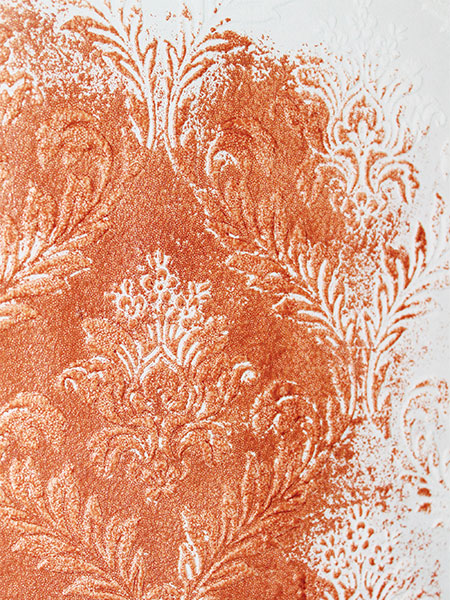 Add some Textured Shimmer to Walls with paintable damask wallpaper