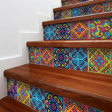 Dress Up Tiles with Vinyl Decals