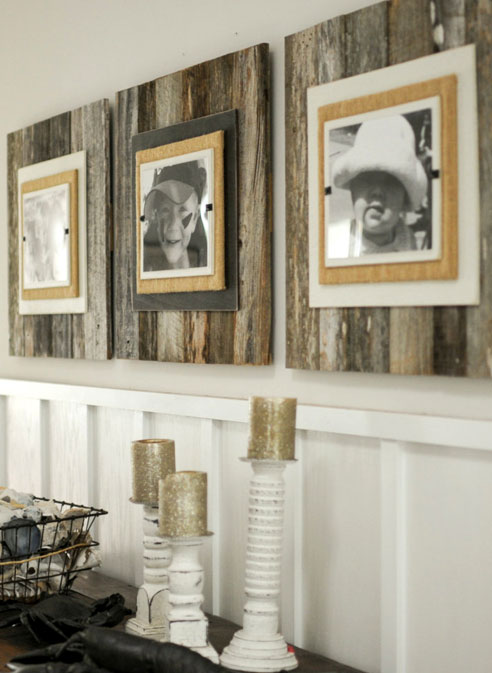 reclaimed wood picture frames