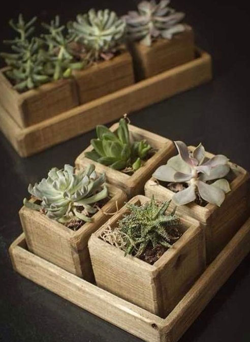 reclaimed wood flower boxes