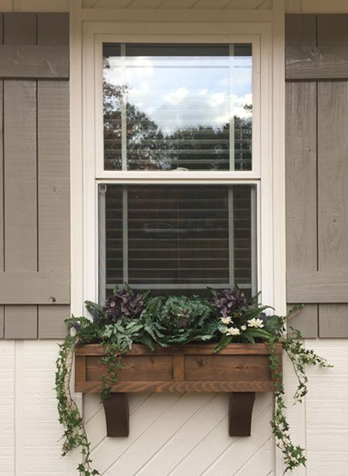 reclaimed wood window boxes
