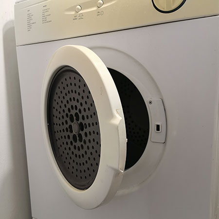 tumble dryer with front filter