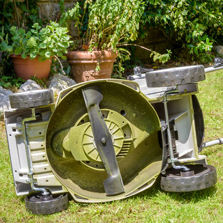 sharpen lawnmower blades