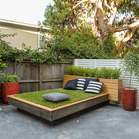 diy make a grassed day bed