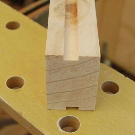 cut slots in side supports
