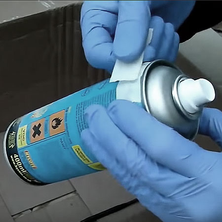 cover hole with tape