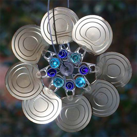 Recycle Aluminium Cans and Lids into Wind Spinner