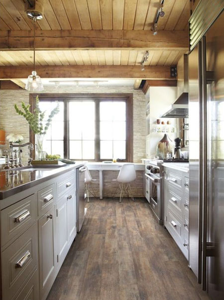 laminate wood floor for scandinavian kitchen