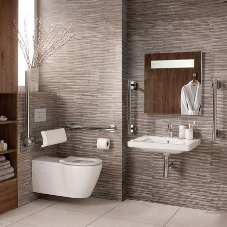 grab rails modern bathroom