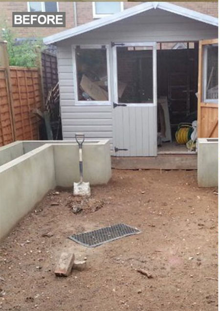 before garden makeover