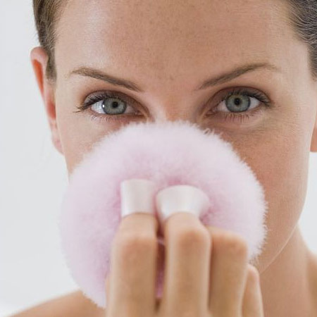 how to clean face powder puff