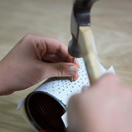 how to make tin can light lampshade