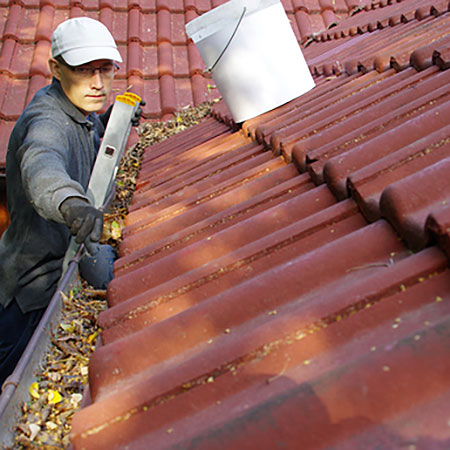 SAFETY FIRST: Don't overreach when on a ladder.