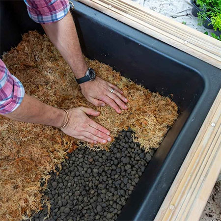 set up terrarium in coffee table