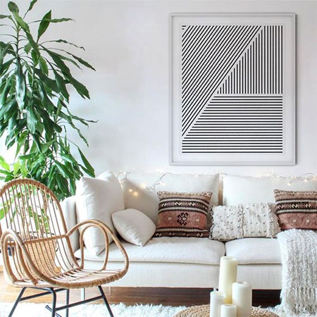 geometric design in small doses for living room