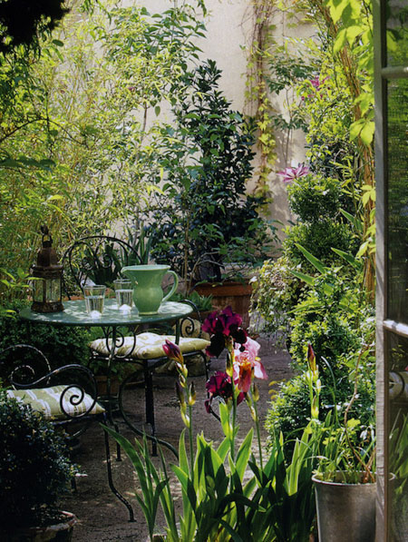 shady spot to sit in garden