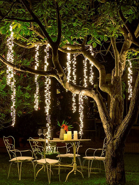 fairy lights for garden atmosphere